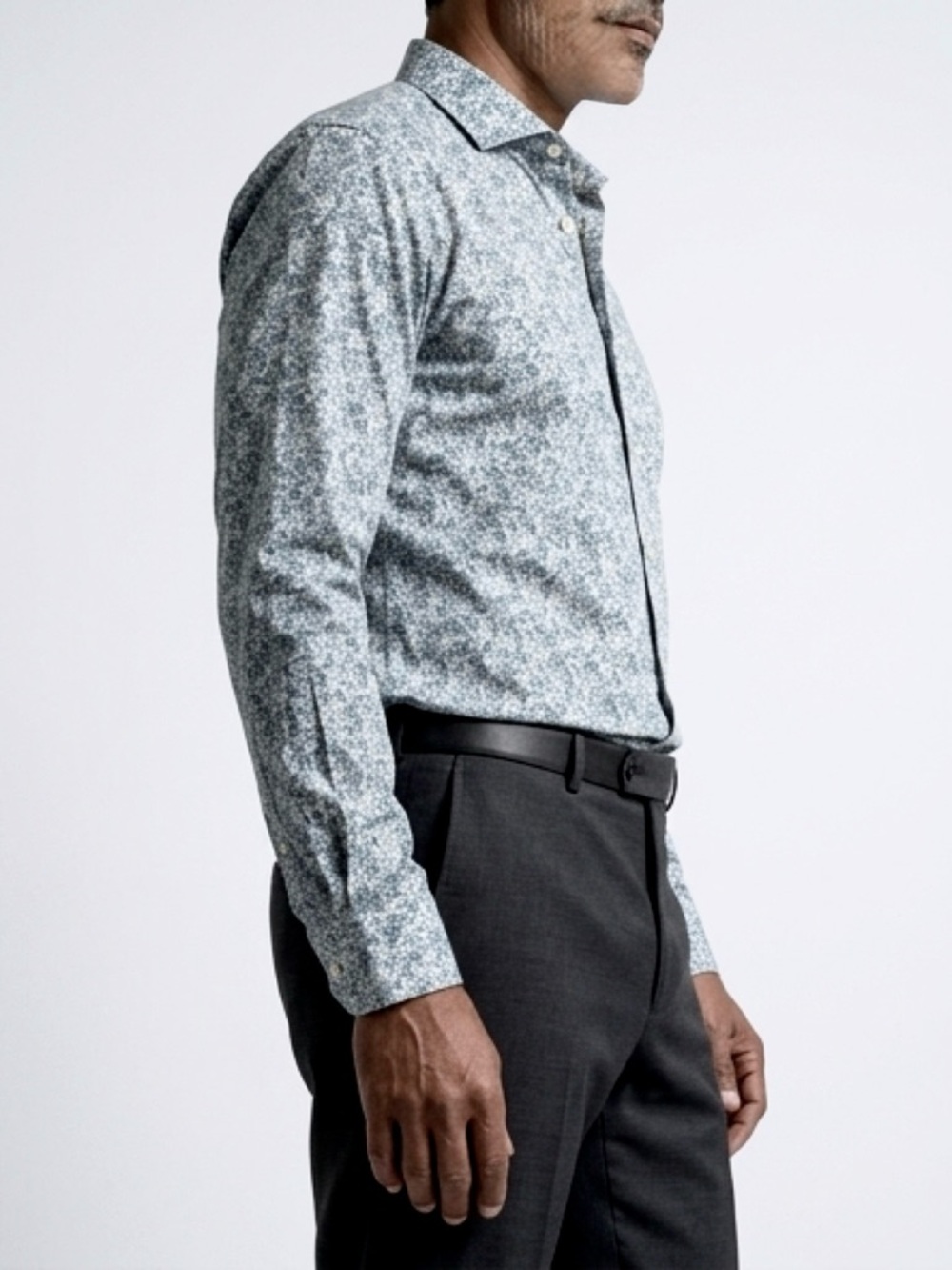 Egara Blue Floral Button Down Shirt